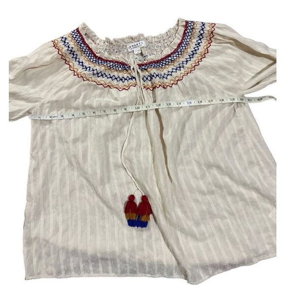 Velvet by Graham & Spencer Trudie Embroidered Smocked Long Sleeve Blouse - Picture 5 of 12